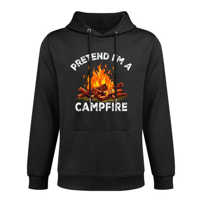 Pretend Im Campfire Camping Holiday Funny Halloween Costume Easy Care Hoodie
