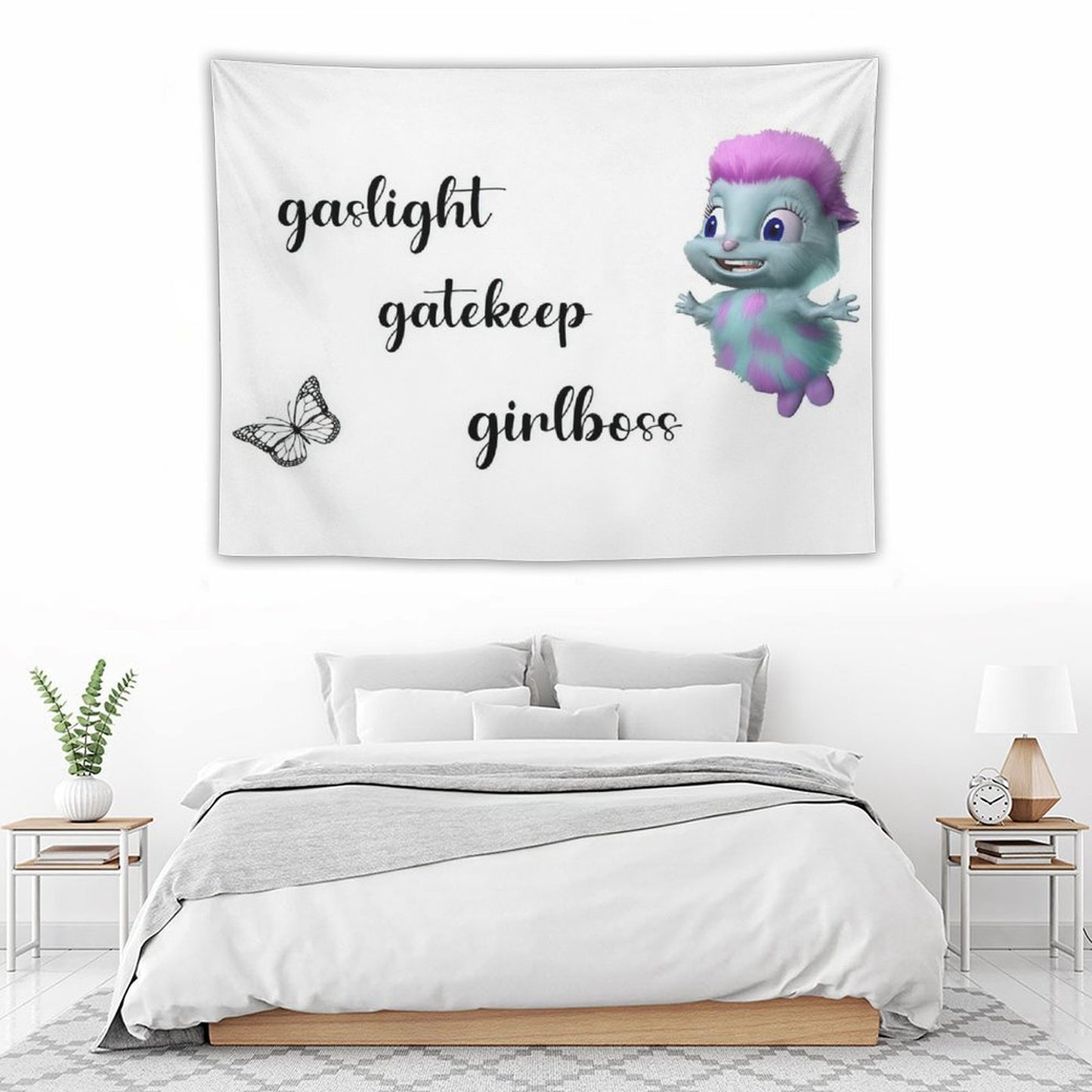 Bibble Says Gaslight, Gatekeep, Girlboss Tapestry