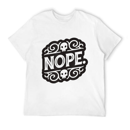 Nope  Ribbed Collar T-Shirt