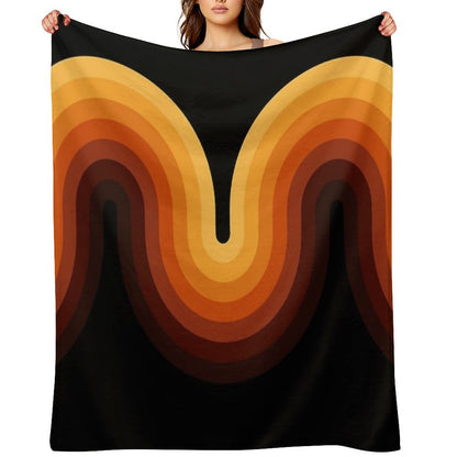 Retro Wave Throw Blanket
