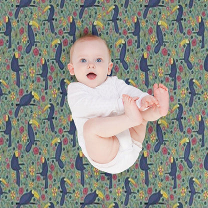 Pattern 83 - Toucans And Parrots Tropical Dream Throw Blanket