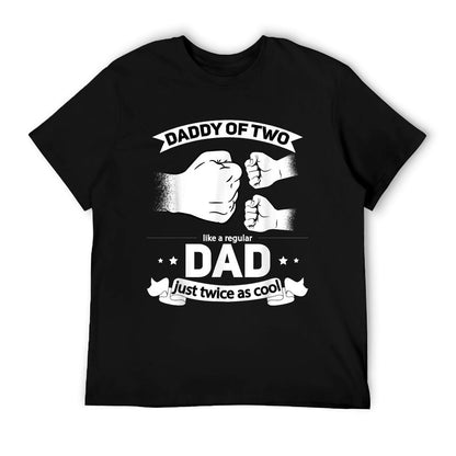 Dad Squared Fathers Day Dad of Two Cool Daddy of 2 T-Shirt