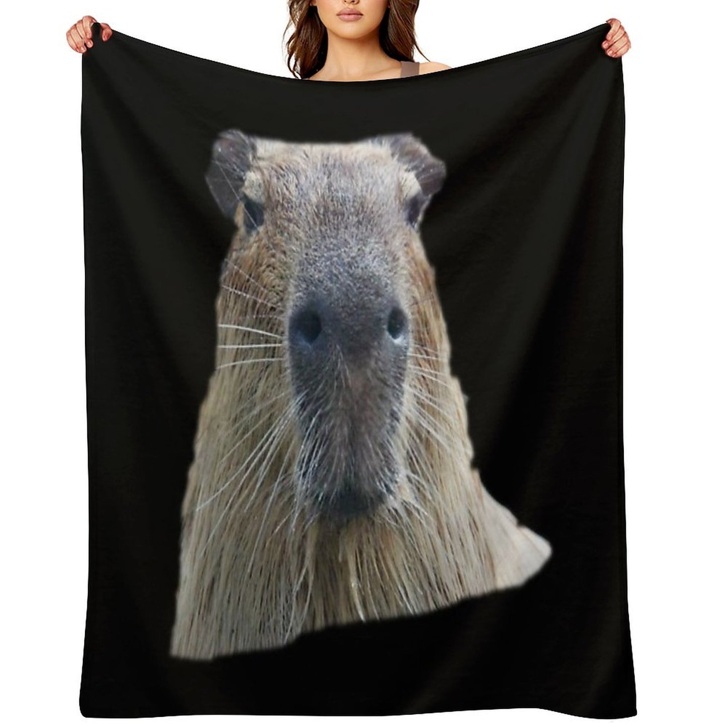 The Capybara Granddad Throw Blanket