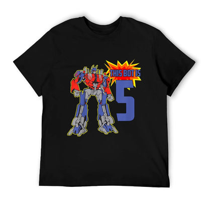 Kids 5th Birthday Bot Robot for 5 Yr Old Boys Girls T-Shirt