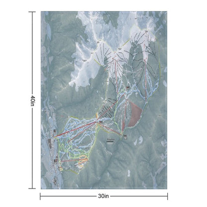 Keystone Resort Trail Map Throw Blanket