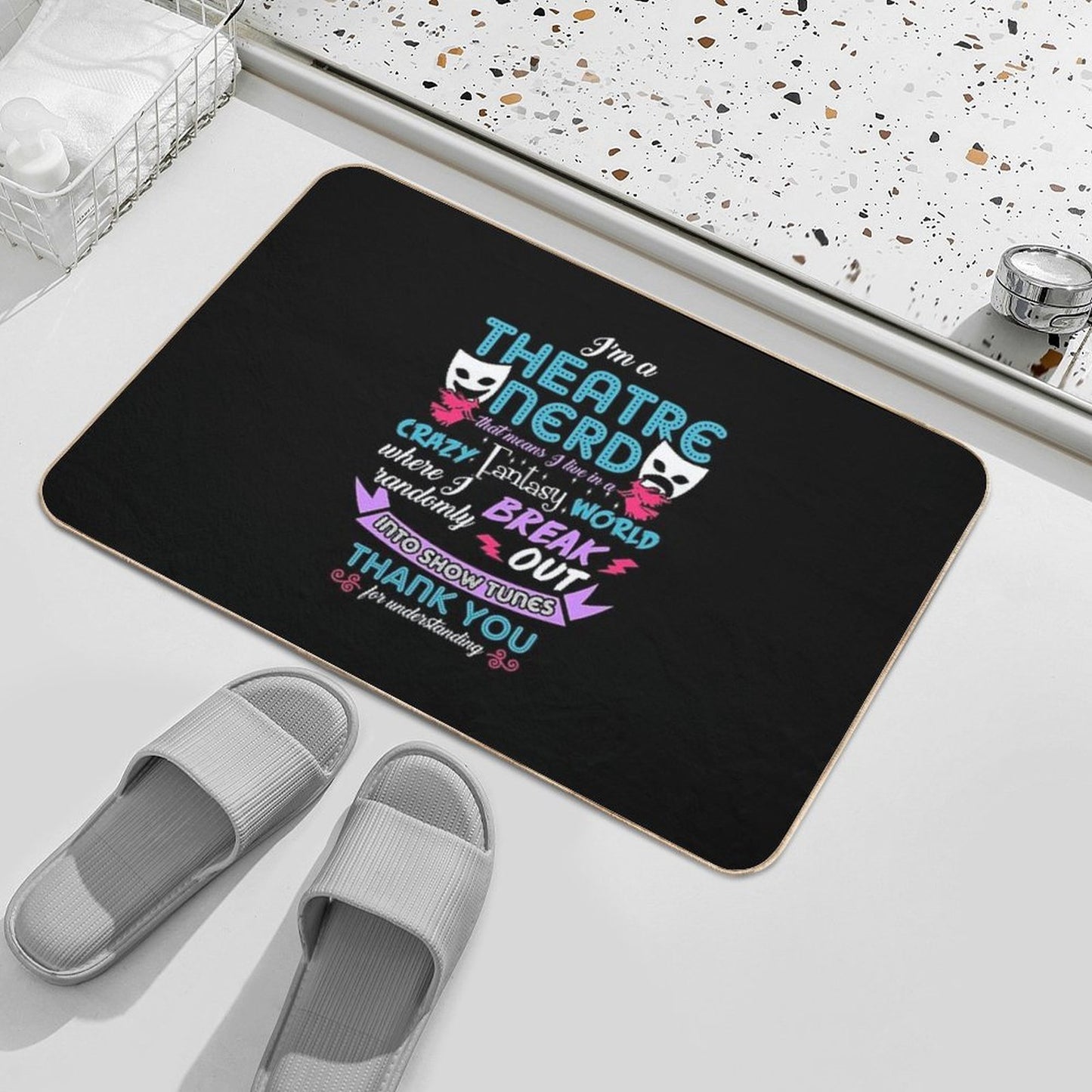 Theatre Nerd Funny Definition Bath Mat