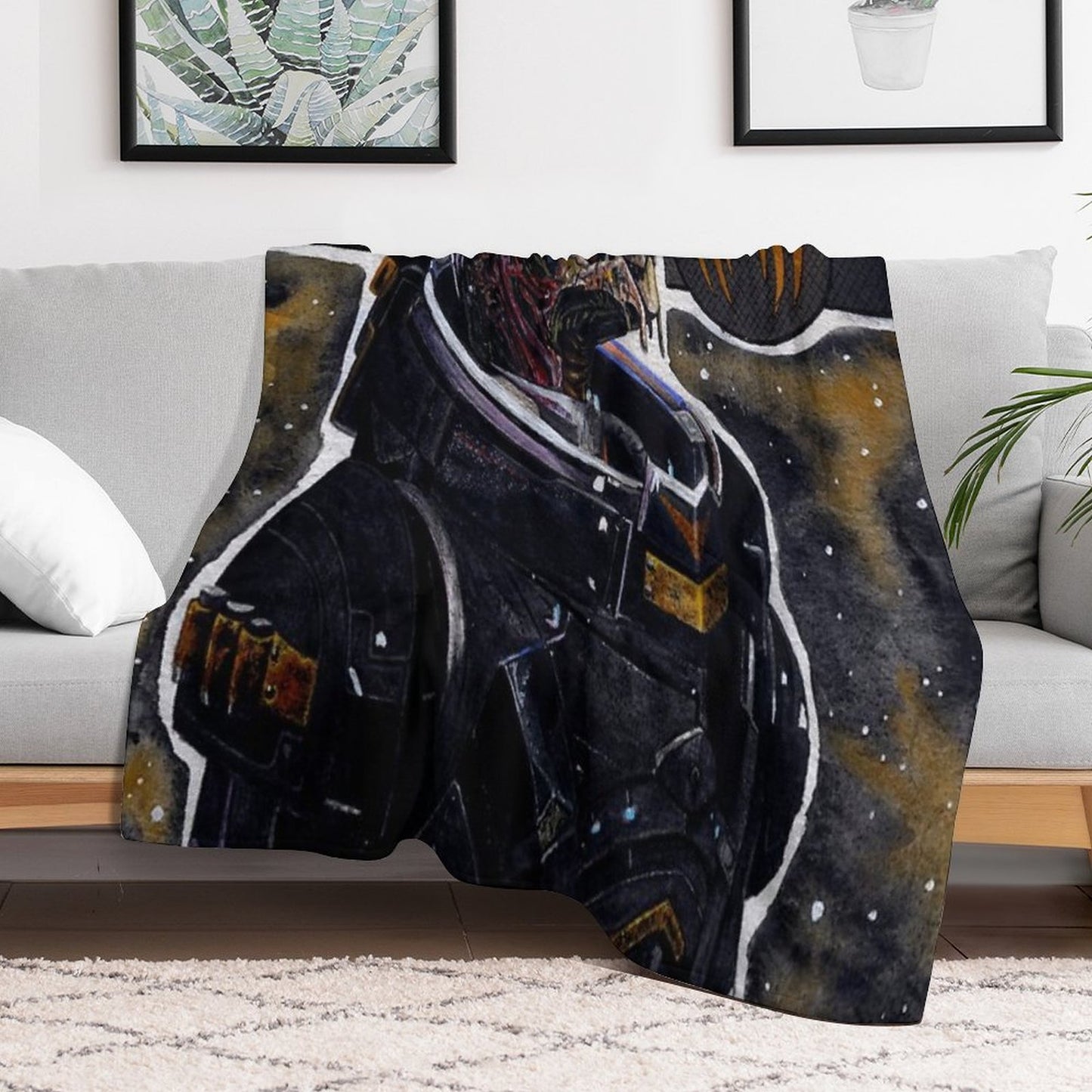 Mass Effect Garrus Throw Blanket