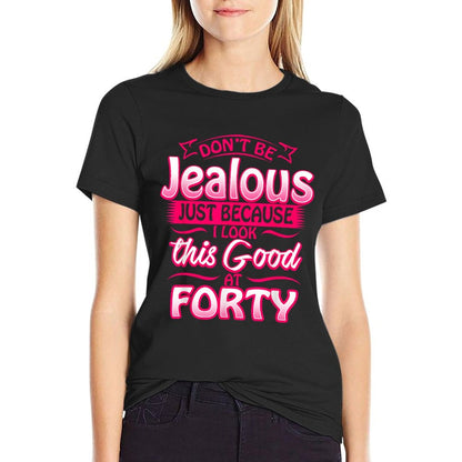 40th Birthday Gift Women 1978 Funny Bday Party Style  Trendy Pattern T-Shirt