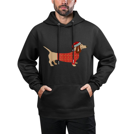 Christmas Weiner Daschund T-shirt Doxie in Dog Dress for Men Women Kids Unisex Design Hoodie