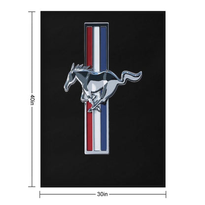 Ford Mustang Logo Throw Blanket