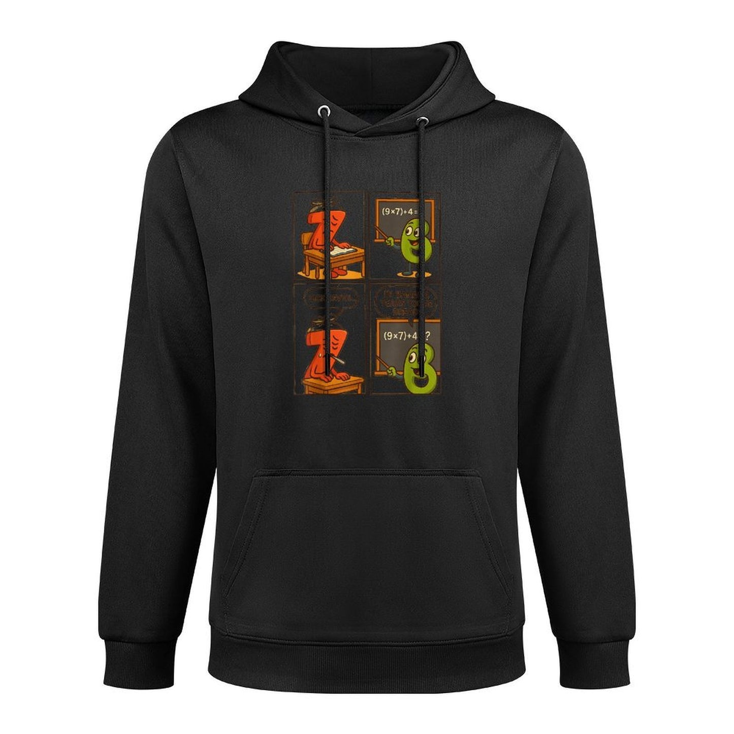 Comic Book Style Sick Seven Funny Meme 67 Cotton-Polyester Blend Hoodie