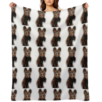 Cute Bear Drawing Throw Blanket
