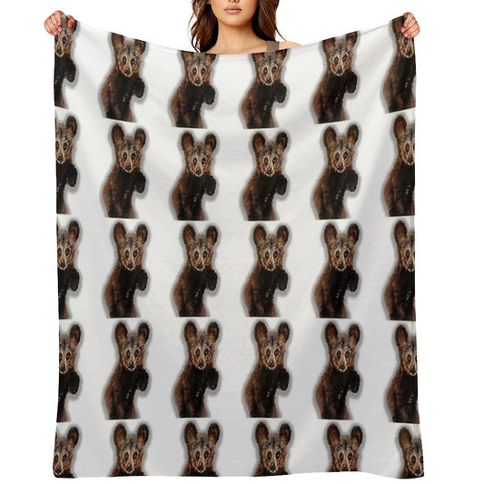Cute Bear Drawing Throw Blanket