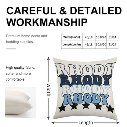 University of Rhode Island Pride Linen Throw Pillow Cover