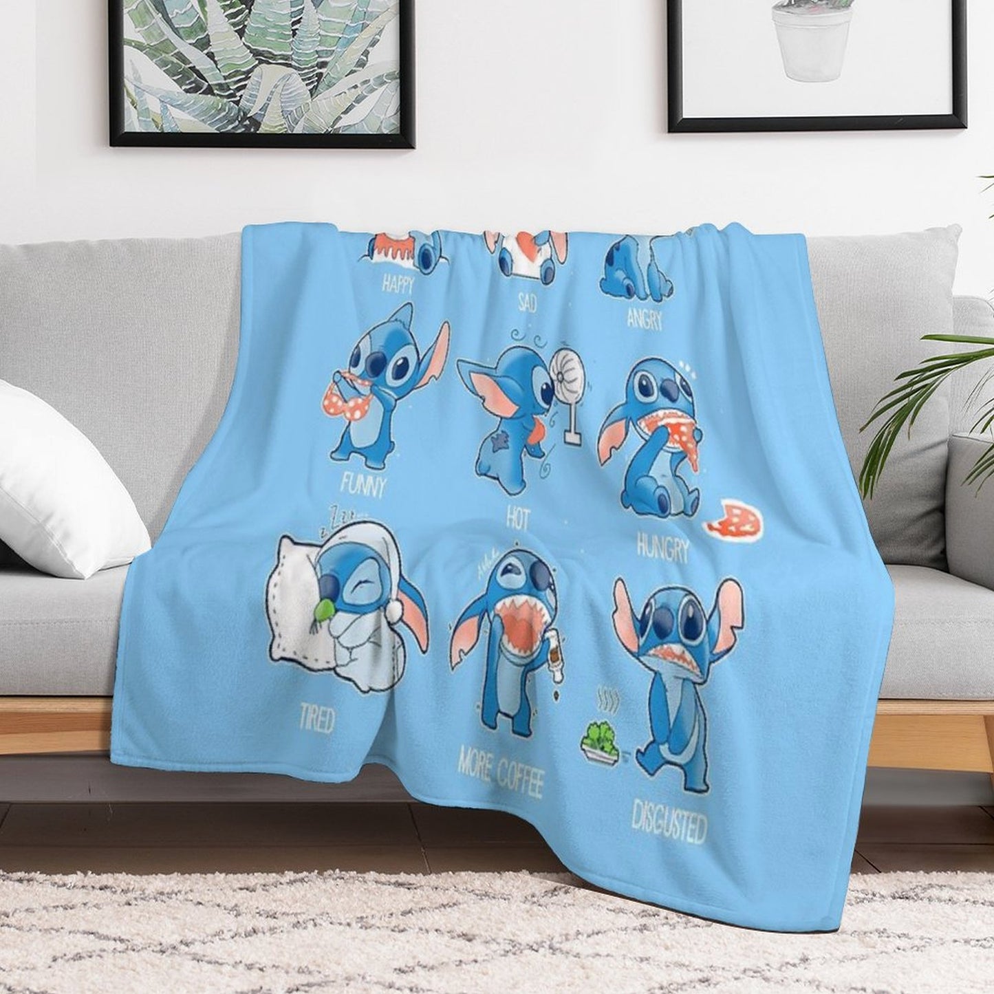 Stitch Emoticon! Throw Blanket