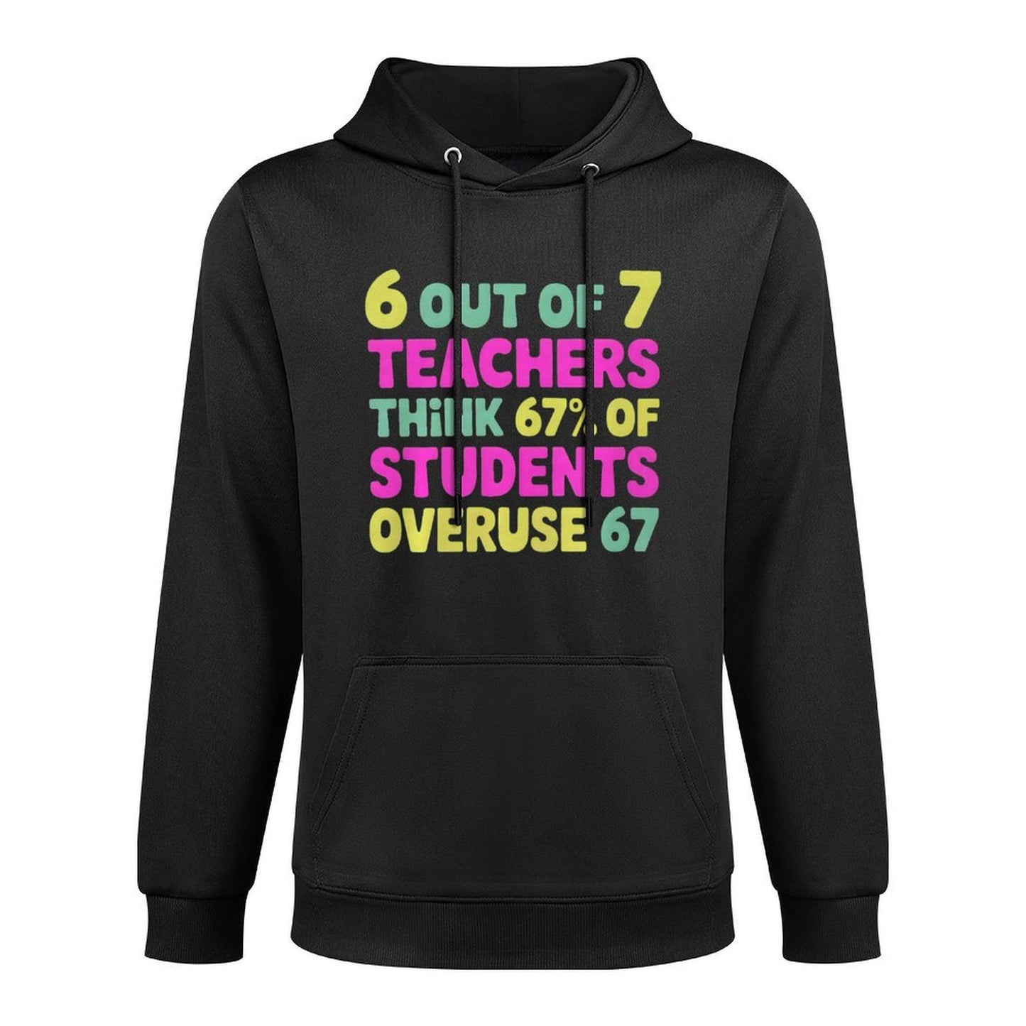 Funny 67 Teacher - Teacher 6 7 Funny Overuse 67 Premium Tri-Blend Machine Washable Hoodie