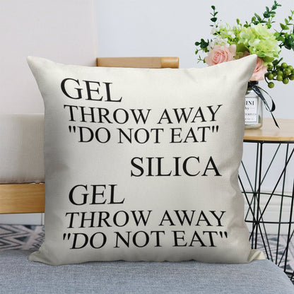 Silica Gel Linen Throw Pillow Cover