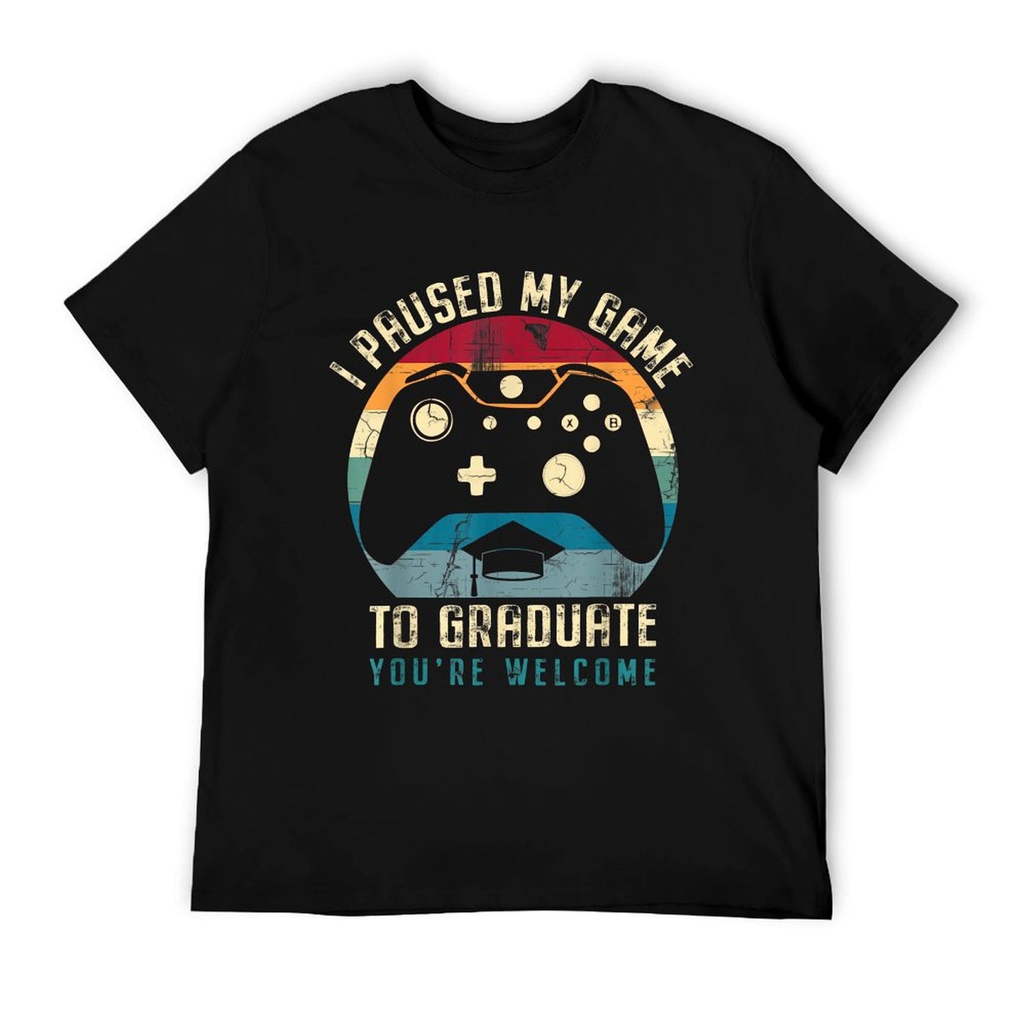 Funny Gamer Graduation I Paused My Game To Graduate T-Shirt