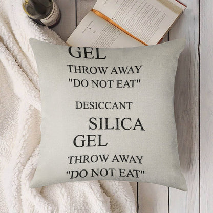 Do Not Eat - Silica Gel Linen Throw Pillow Cover