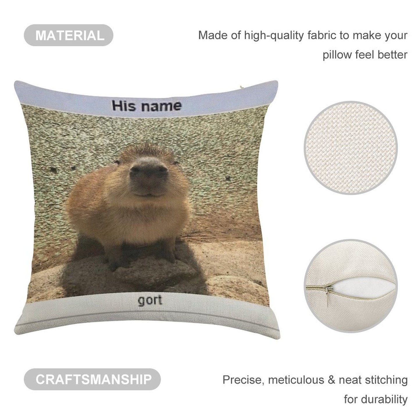 Gort Linen Throw Pillow Cover