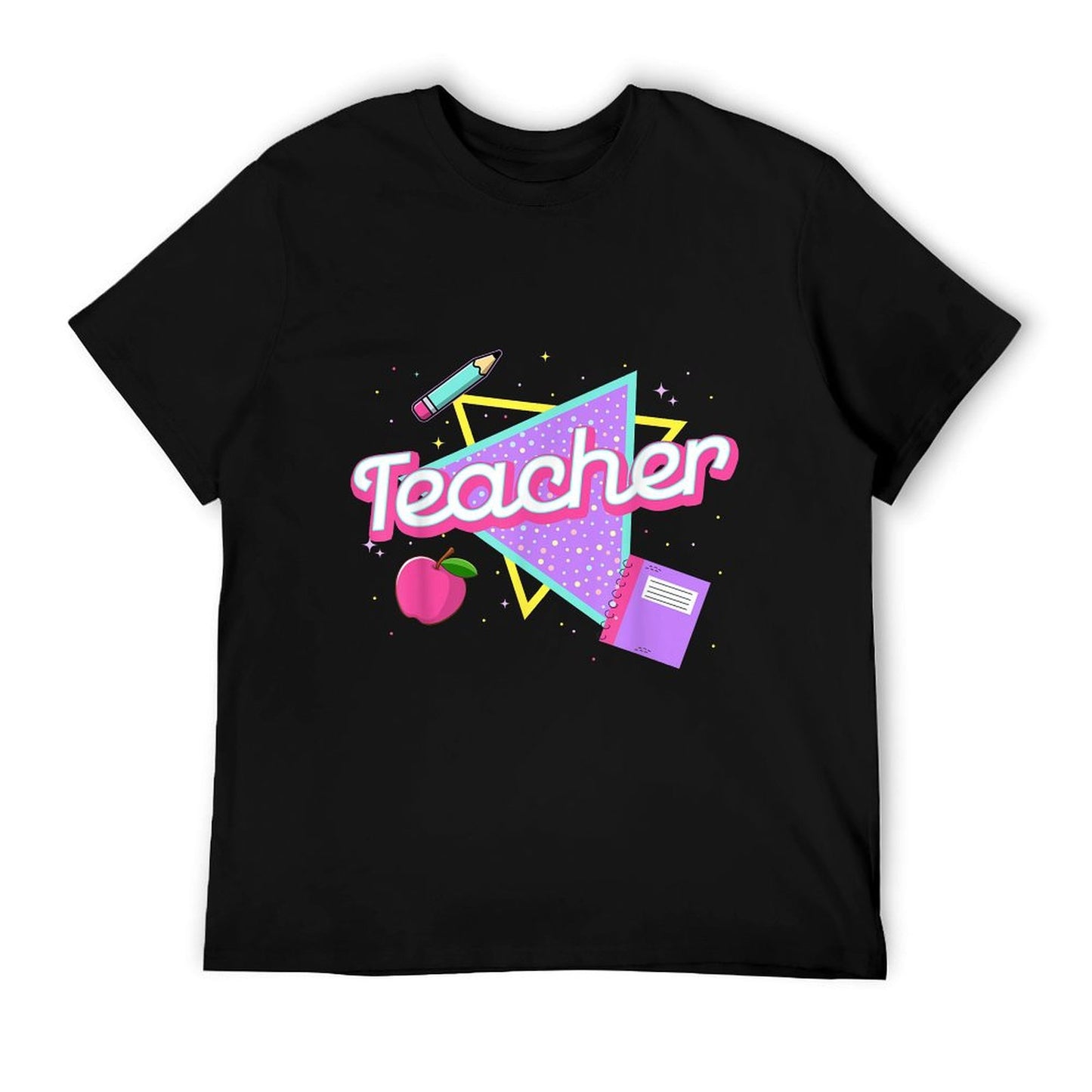 Cute Teacher Shirt 80&#39;s 90&#39;s Style Retro Old School Teacher T-Shirt