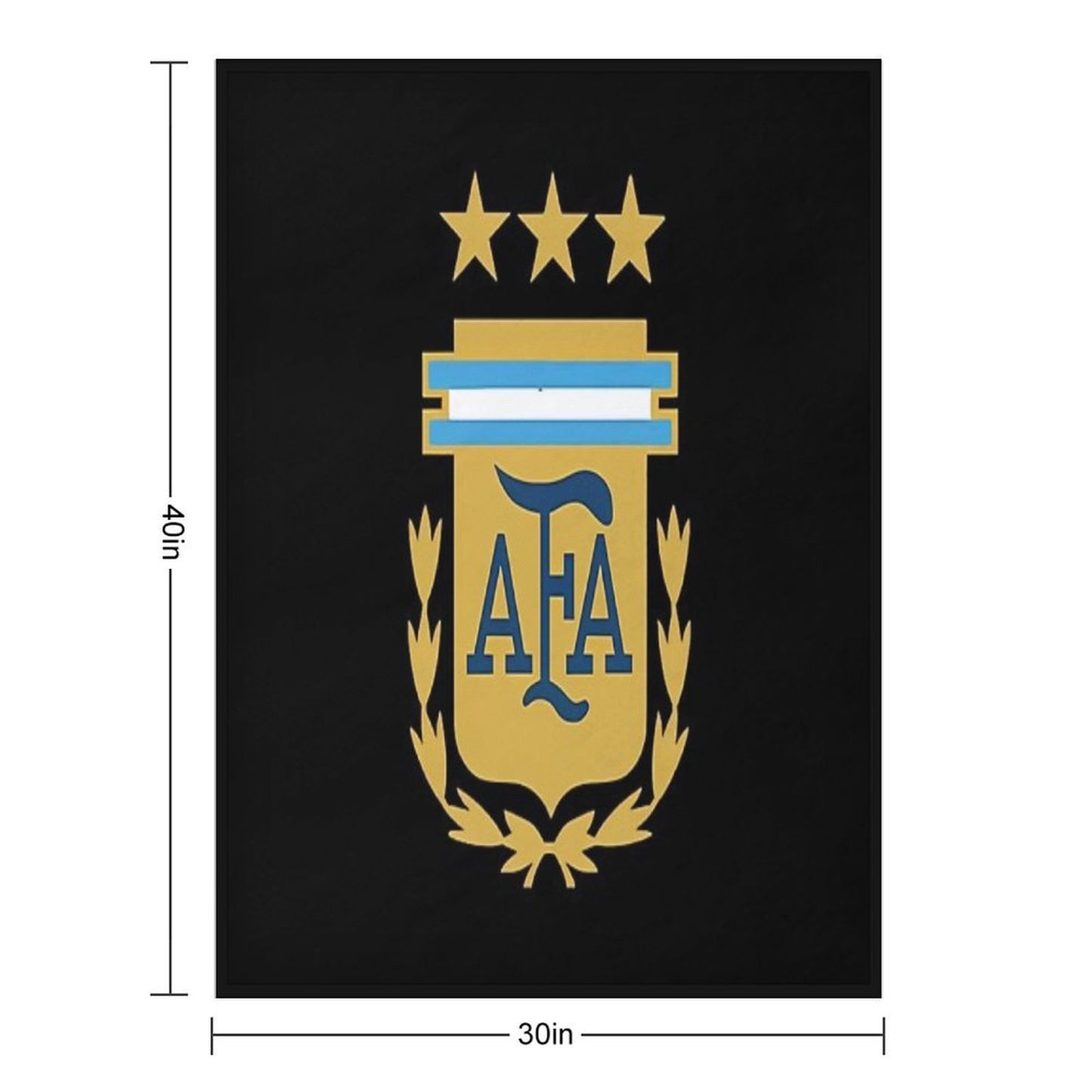Argentina Afa 3 Stars Logo Throw Blanket
