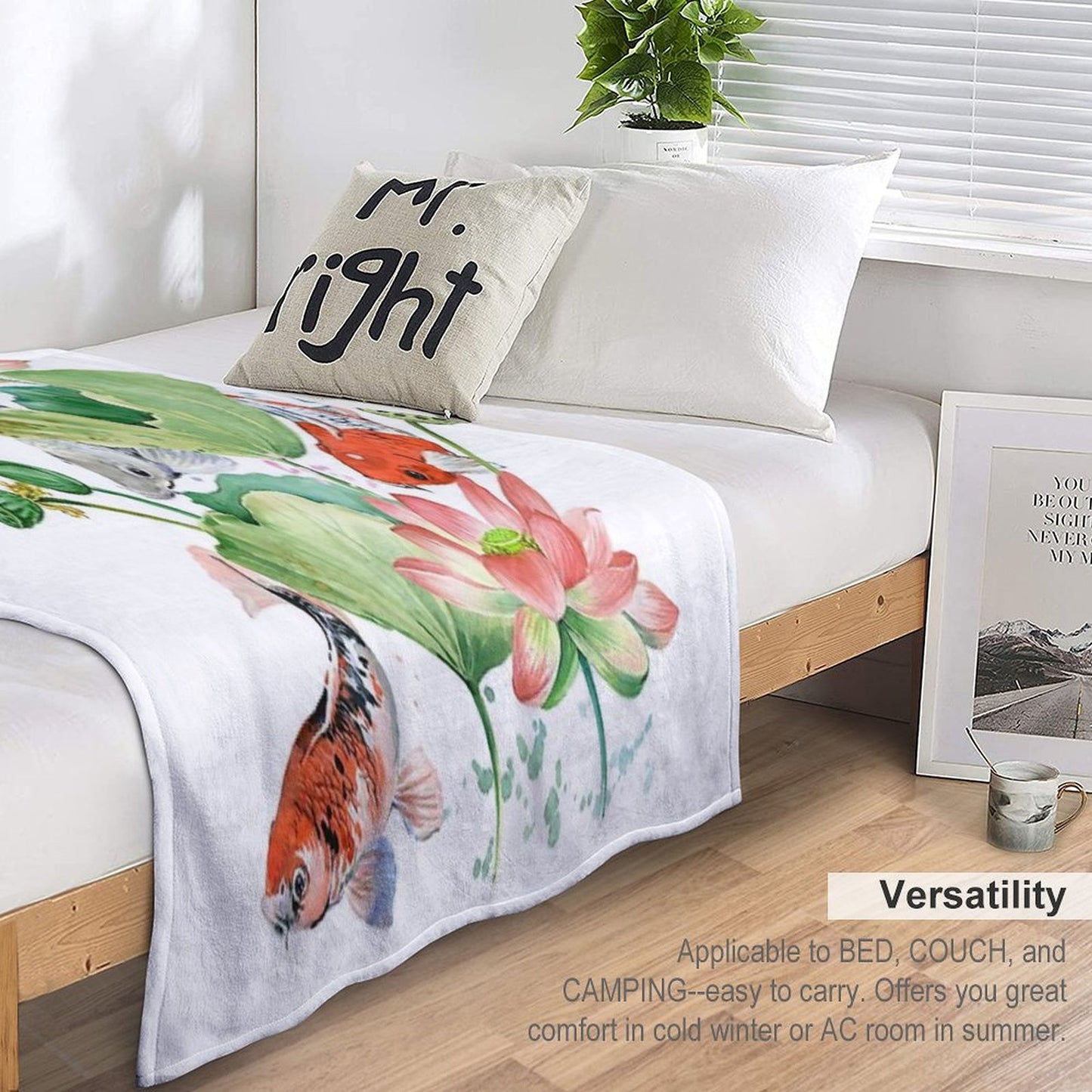 Koi Carp Fish Throw Blanket