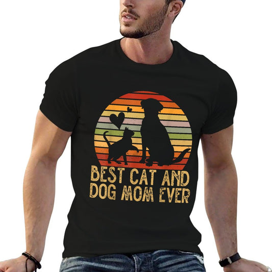 Retro Cat Dog Mom Cat Mama Furmama Puppy Kitty Mother&#39;s Day T-Shirt