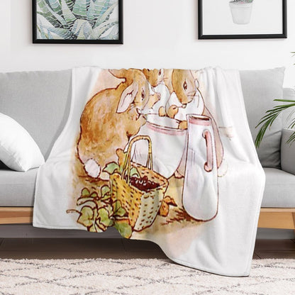 Flopsy, Mopsy And Cottontail Throw Blanket