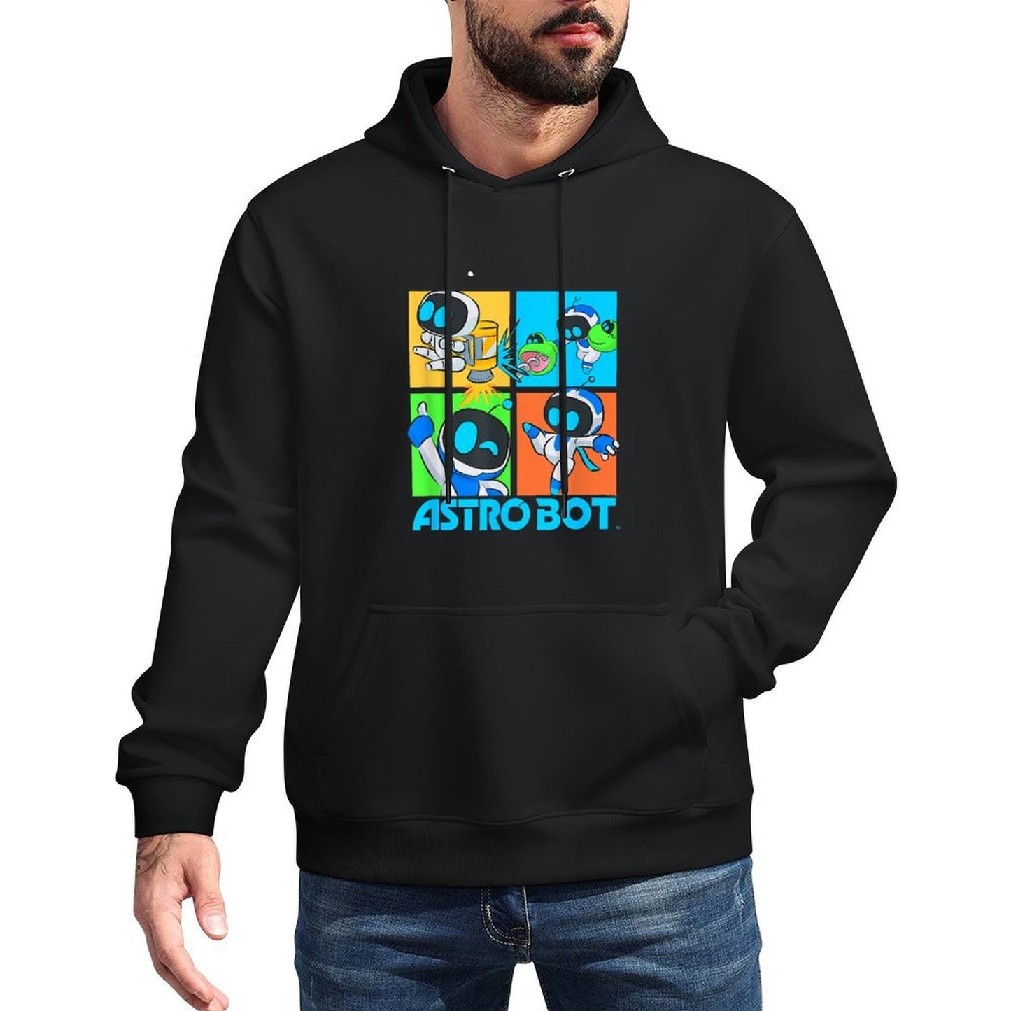 Astro Bot Rescue Mission Fighting Pose Video Game Customizable Surface Hoodie
