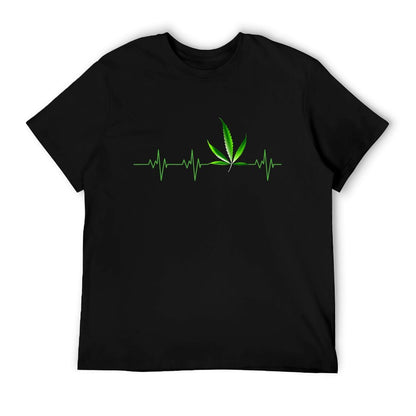 Weed Shirts for Men & Women Marijuana Leaf Heartbeat Gift T-Shirt