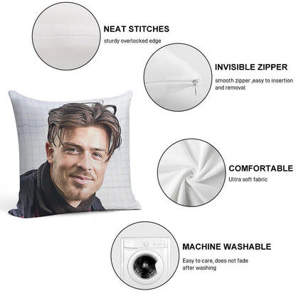 Jack Grealish Smile Soft Fade-Resistant Throw Pillow