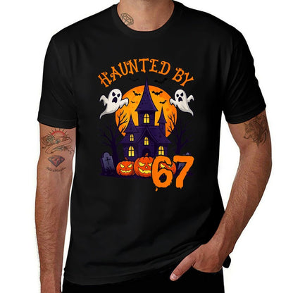 Haunted by 67 Funny Slang Halloween Costume Meme Six Seven  Tagless Design T-Shirt