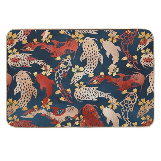 Kyoto Koi Fish Pattern Bath Mat