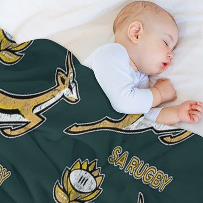 SA Rugby - Vintage Springbok Logo Throw Blanket