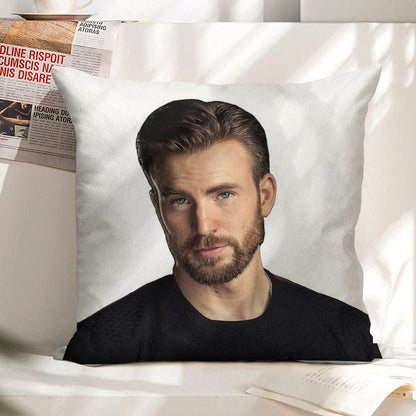 Chris Evans Being Hot Linen Throw Pillow Cover