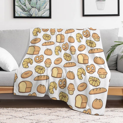 All Types of Bread Pattern Throw Blanket