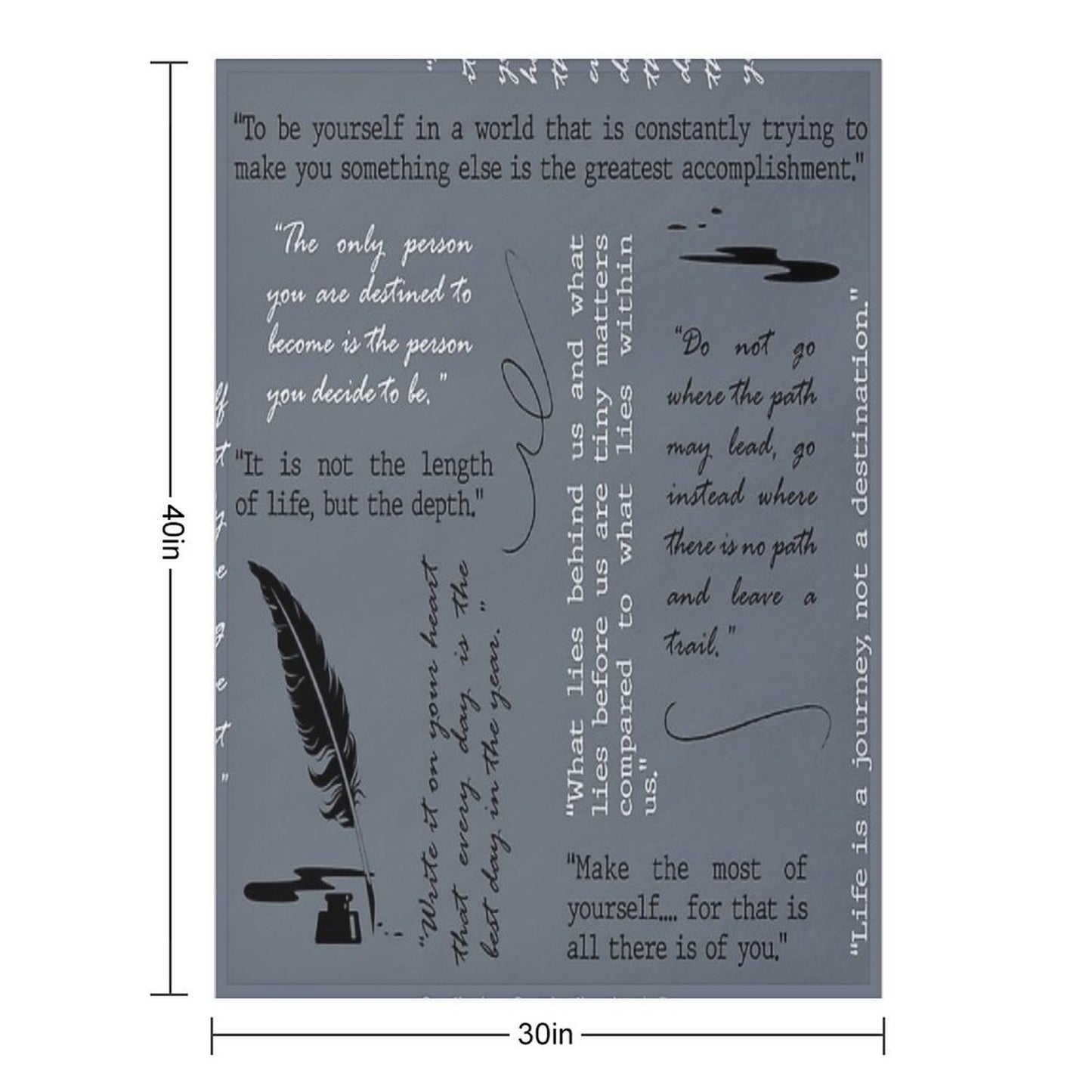 Ralph Waldo Emerson Quotes - Literary - Poetry Throw Blanket