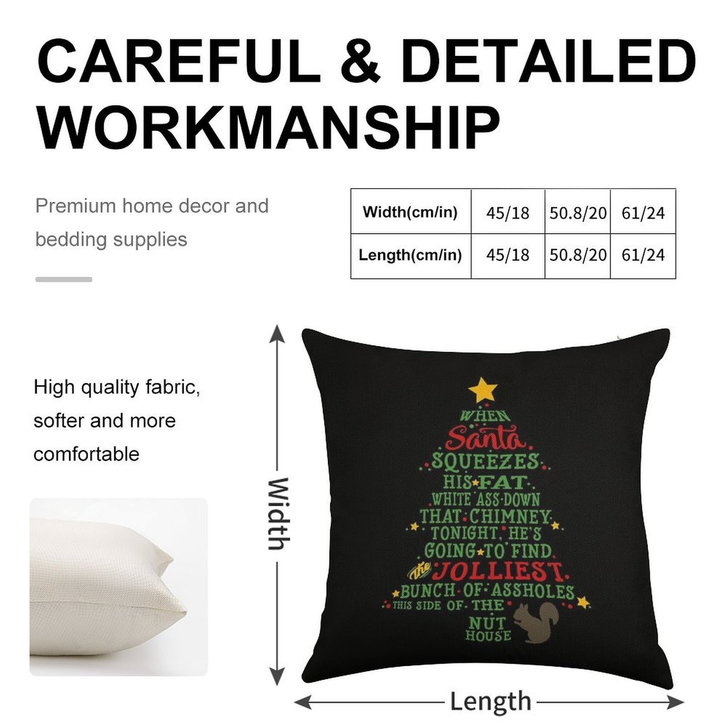 Jolliest Bunch of A-holes Linen Throw Pillow Cover