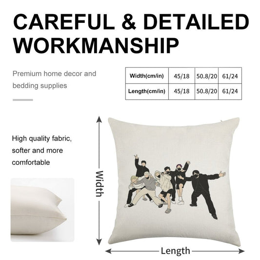 Stray Kids Responsible Kids Linen Throw Pillow Cover