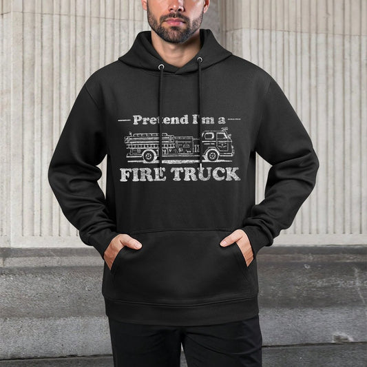 FIRE TRUCK HALLOWEEN COSTUME PRETEND IM A FIRE TRUCK Durable Construction Hoodie