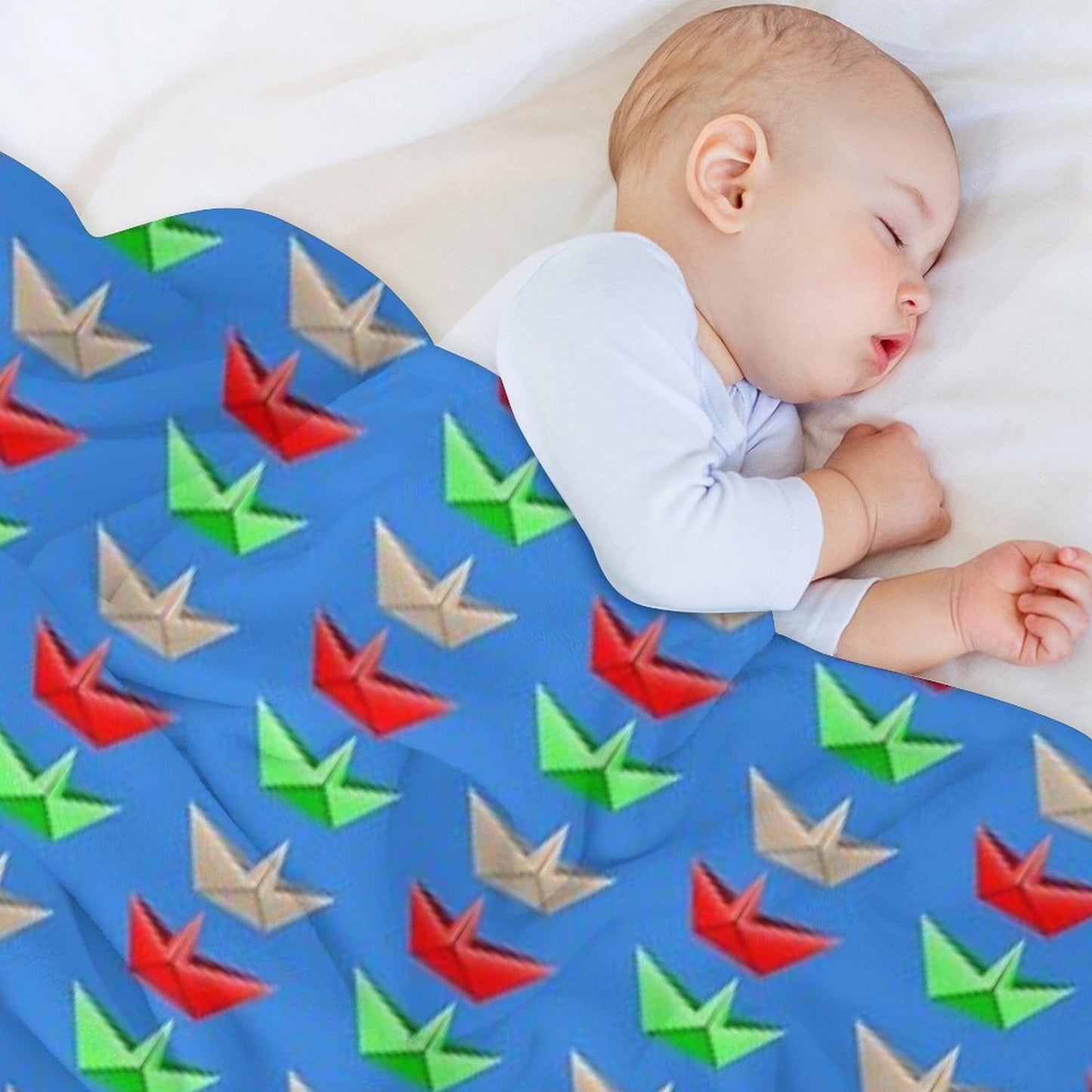 Origami Boat Throw Blanket