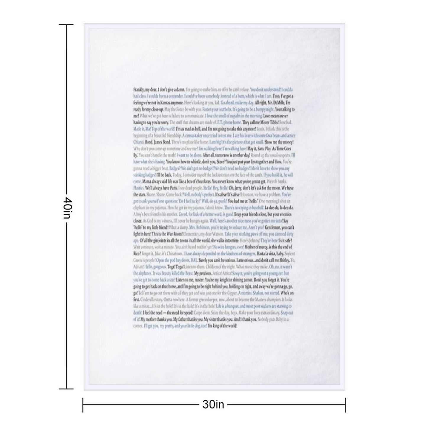 Movie Quotes Throw Blanket