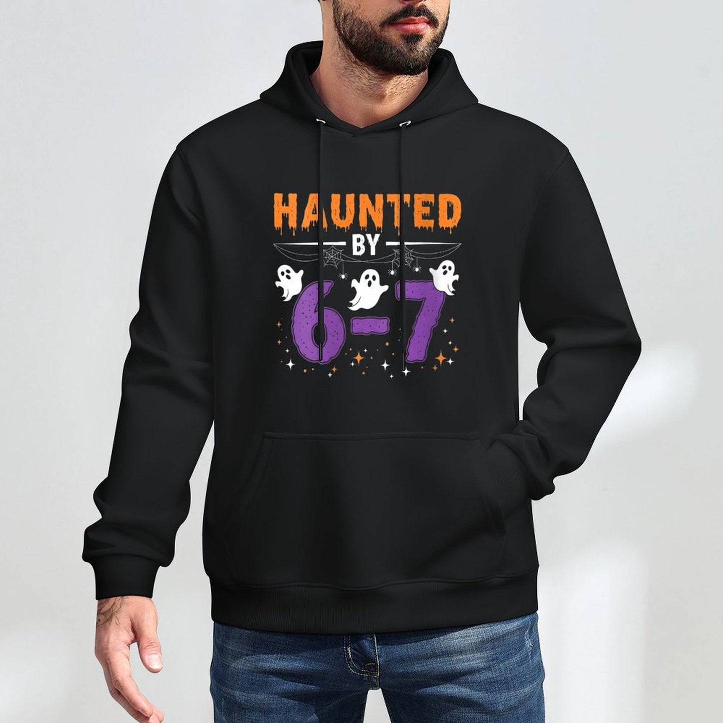 Womens Haunted by 67 Funny Haunted by 6-7 Funny 6 7 Halloween All-Day Comfort Hoodie
