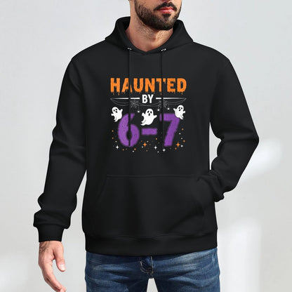 Womens Haunted by 67 Funny Haunted by 6-7 Funny 6 7 Halloween All-Day Comfort Hoodie