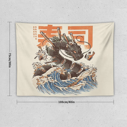 Great Sushi Dragon Tapestry