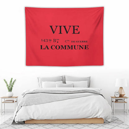 Vive La Commune Flag of The 143rd Battalion of The Communal National Guards of The Paris Commune Tapestry