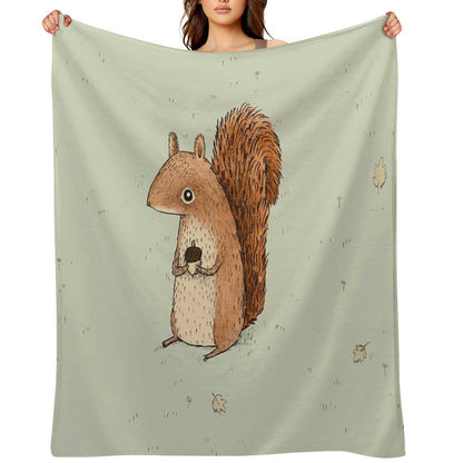 Sarah The Squirrel Throw Blanket