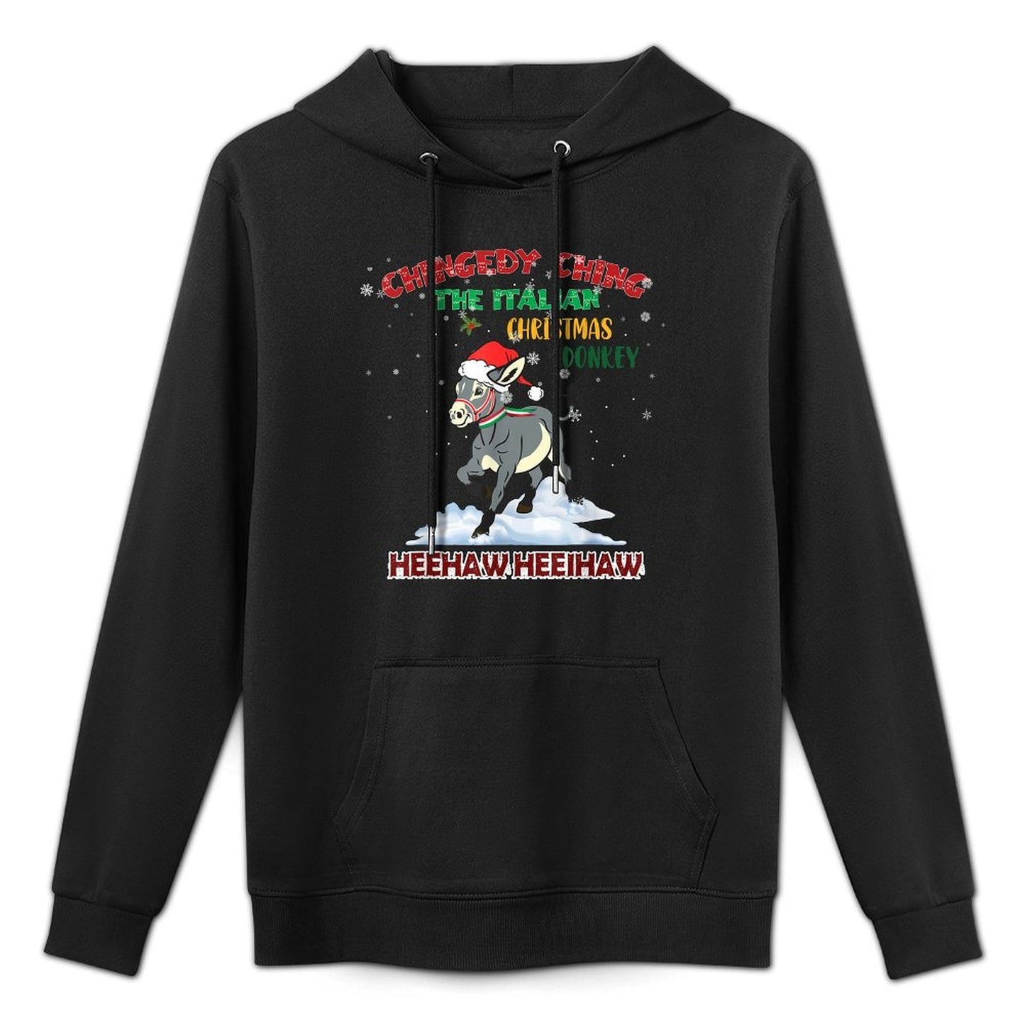 Chingedy Ching Dominick The Christmas Donkey Italian Donkey Machine Washable Hoodie