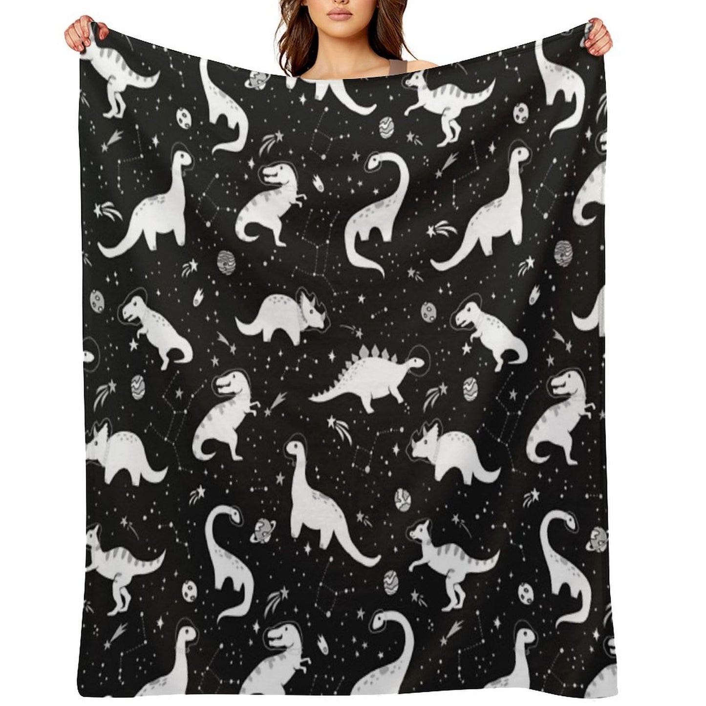 Space Dinosaurs Throw Blanket